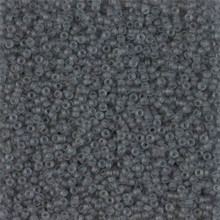 Japanese Miyuki Seed Beads, size 15/0, SKU 189015.MY15-0152F, matte transparent gray,  (1 12-13gram tube - apprx 3500 beads)