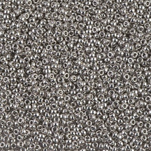 Japanese Miyuki Seed Beads, size 15/0, SKU 189015.MY15-0194, palladium plated,  (5 gram tube )