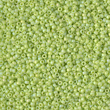 Japanese Miyuki Seed Beads, size 15/0, SKU 189015.MY15-0416FR, matte opaque chartreuse AB,  (1 12-13gram tube - apprx 3500 beads)