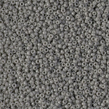 Japanese Miyuki Seed Beads, size 15/0, SKU 189015.MY15-0499, opaque falcon gray,  (1 12-13gram tube - apprx 3500 beads)