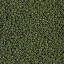 Japanese Miyuki Seed Beads, size 15/0, SKU 189015.MY15-0501, opaque avocado,  (1 12-13gram tube - apprx 3500 beads)