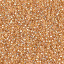 Japanese Miyuki Seed Beads, size 15/0, SKU 189015.MY15-0552, light apricot ceylon,  (1 12-13gram tube - apprx 3500 beads)