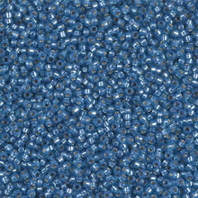 Japanese Miyuki Seed Beads, size 15/0, SKU 189015.MY15-0648, dyed denim blue silverlined alabaster,  (1 12-13gram tube - apprx 3500 beads)