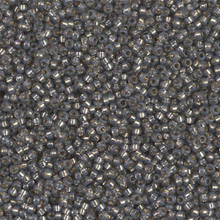 Japanese Miyuki Seed Beads, size 15/0, SKU 189015.MY15-0650, dyed rustic gray silverlined alabaster,  (1 12-13gram tube - apprx 3500 beads)