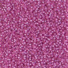 Japanese Miyuki Seed Beads, size 15/0, SKU 189015.MY15-4238, duracoat silverlined dyed paris pink, (1 12-13gram tube - apprx 3500 beads)