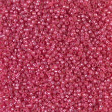 Japanese Miyuki Seed Beads, size 15/0, SKU 189015.MY15-4239, duracoat dyed hibiscus silverlined alabaster, (1 12-13gram tube - apprx 3500 beads)