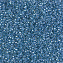 Japanese Miyuki Seed Beads, size 15/0, SKU 189015.MY15-4242, duracoat silverlined dyed aqua, (1 12-13gram tube - apprx 3500 beads)