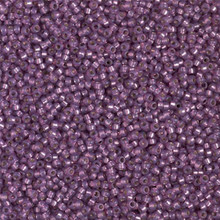 Japanese Miyuki Seed Beads, size 15/0, SKU 189015.MY15-4248, duracoat silverlined dyed dark lilac, (1 12-13gram tube - apprx 3500 beads)