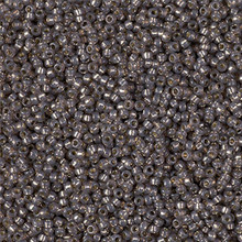 Japanese Miyuki Seed Beads, size 15/0, SKU 189015.MY15-4250, duracoat silverlined dyed taupe, (1 12-13gram tube - apprx 3500 beads)