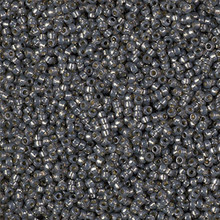 Japanese Miyuki Seed Beads, size 15/0, SKU 189015.MY15-4251, duracoat silverlined dyed smoke gray, (1 12-13gram tube - apprx 3500 beads)