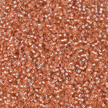 Japanese Miyuki Seed Beads, size 15/0, SKU 189015.MY15-4262, duracoat silverlined dyed rose copper, (1 12-13gram tube - apprx 3500 beads)