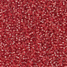 Japanese Miyuki Seed Beads, size 15/0, SKU 189015.MY15-4265, duracoat silverlined dyed light watermelon, (1 12-13gram tube - apprx 3500 beads)