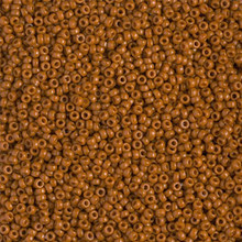 Japanese Miyuki Seed Beads, size 15/0, SKU 189015.MY15-4458, duracoat dyed opaque persimmon, (1 12-13gram tube - apprx 3500 beads)