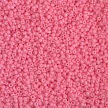 Japanese Miyuki Seed Beads, size 15/0, SKU 189015.MY15-4467, duracoat dyed opaque carnation, (1 12-13gram tube - apprx 3500 beads)
