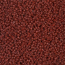 Japanese Miyuki Seed Beads, size 15/0, SKU 189015.MY15-4470, duracoat dyed opaque maroon, (1 12-13gram tube - apprx 3500 beads)