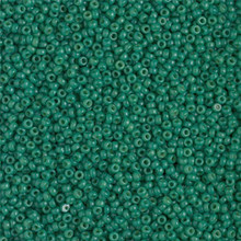 Japanese Miyuki Seed Beads, size 15/0, SKU 189015.MY15-4477, duracoat dyed opaque spruce, (1 12-13gram tube - apprx 3500 beads)
