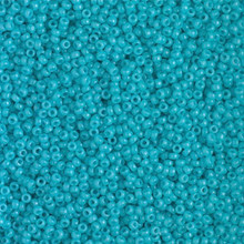 Japanese Miyuki Seed Beads, size 15/0, SKU 189015.MY15-4480, duracoat dyed opaque underwater blue, (1 12-13gram tube - apprx 3500 beads)