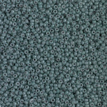 Japanese Miyuki Seed Beads, size 15/0, SKU 189015.MY15-4481, duracoat dyed opaque eucalyptus, (1 12-13gram tube - apprx 3500 beads)