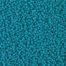 Japanese Miyuki Seed Beads, size 15/0, SKU 189015.MY15-4483, duracoat dyed opaque azure, (1 12-13gram tube - apprx 3500 beads)