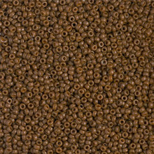 Japanese Miyuki Seed Beads, size 15/0, SKU 189015.MY15-4492, duracoat dyed opaque cognac, (1 12-13gram tube - apprx 3500 beads)
