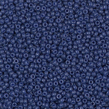 Japanese Miyuki Seed Beads, size 15/0, SKU 189015.MY15-4493, duracoat dyed opaque navy blue, (1 12-13gram tube - apprx 3500 beads)