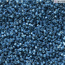 Delica Beads (Miyuki), size 11/0 (same as 12/0), 2516, duracoat galvanized deep aqua blue, (10 gr)