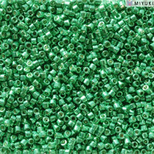 Delica Beads (Miyuki), size 11/0 (same as 12/0), 2505, duracoat galvanized dark mint, (10 gr)