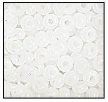 Czech Seed Beads, 11/0-0149, white opal, (1 hank, about 4000 beads)