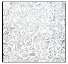 Czech Seed Beads, 11/0-0050, crystal rainbow, (1 hank, about 4000 beads)