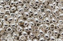 Metal Seed Beads, Silver Plate, 15/0, (1 10gram tube)