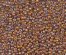 Japanese Miyuki Seed Beads, size 11/0, SKU 111030.MY11-1984, 24kt red gold iris, (5 grams, 3" tube) 