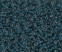 Japanese Miyuki Seed Beads, size 11/0, SKU 111030.MY11-1938, semi-matte slate-blue lined grey, (1 28-30 gram tube, apprx 3080 beads) 