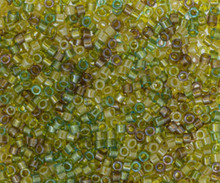 Delica Beads (Miyuki), size 11/0 (same as 12/0), SKU 195006.DB11-0989, sparkling lined camoflauge mix, (10gram tube, apprx 1900 beads)