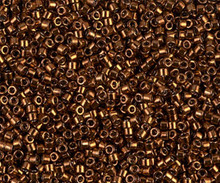 Delica Beads (Miyuki), size 11/0 (same as 12/0), SKU 195006.DB11-0461, nickel plated tarnished copper, (10gram tube, apprx 1900 beads)