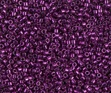 Delica Beads (Miyuki), size 11/0 (same as 12/0), SKU 195006.DB11-0463, nickel plated dark magenta, (10gram tube, apprx 1900 beads)