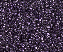 Delica Beads (Miyuki), size 11/0 (same as 12/0), SKU 195006.DB11-0464, nickel plated eggplant, (10gram tube, apprx 1900 beads)