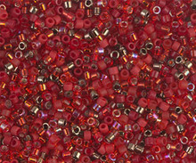 Delica Beads (Miyuki), size 11/0 (same as 12/0), SKU 195006.DB11-MIX22, magma mix, (10gram tube, apprx 1900 beads)