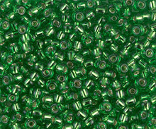 Japanese Miyuki Seed Beads, size 8/0, SKU 189008.MY8-0015, light green silver lined, (1 26-28 gram tube, apprx 1120 beads)