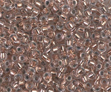 Japanese Miyuki Seed Beads, size 8/0, SKU 189008.MY8-0197, copper lined crystal, (10 grams, 3” tube)