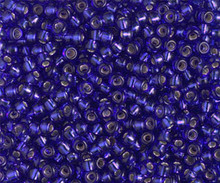 Japanese Miyuki Seed Beads, size 8/0, SKU 189008.MY8-1446, dyed silver lined red violet, (1 26-28 gram tube, apprx 1120 beads)