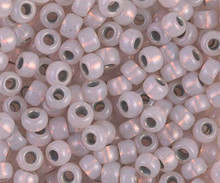Japanese Miyuki Seed Beads, size 6/0, SKU 111031.MYK6-0198, copper lined opal, (10 grams, 3” tube)