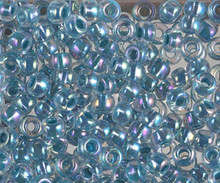 Japanese Miyuki Seed Beads, size 6/0, SKU 111031.MYK6-0279, marine blue lined crystal AB, (1 tube, apprx 24-28 grams, apprx 315 beads per tube)