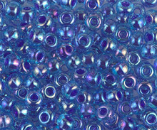 Japanese Miyuki Seed Beads, size 6/0, SKU 111031.MYK6-0353, cobalt lined sapphire AB, (1 tube, apprx 24-28 grams, apprx 315 beads per tube)
