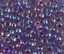 Japanese Miyuki Seed Beads, size 6/0, SKU 111031.MYK6-0356, purple lined amethyst AB, (1 tube, apprx 24-28 grams, apprx 315 beads per tube)