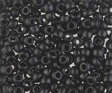 Japanese Miyuki Seed Beads, size 6/0, SKU 111031.MYK6-0401SF, semi frosted black, (1 tube, apprx 24-28 grams, apprx 315 beads per tube)