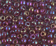 Japanese Miyuki Seed Beads, size 6/0, SKU 111031.MYK6-0477 (was 0409R), opaque chocolate AB, (1 tube, apprx 24-28 grams, apprx 315 beads per tube)