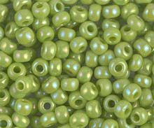 Japanese Miyuki Seed Beads, size 6/0, SKU 111031.MYK6-0479 (was 416R), opaque chartreuse AB, (1 tube, apprx 24-28 grams, apprx 315 beads per tube)