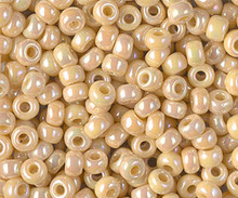 Japanese Miyuki Seed Beads, size 6/0, SKU 111031.MYK6-0488, opaque pear AB, (1 tube, apprx 24-28 grams, apprx 315 beads per tube)