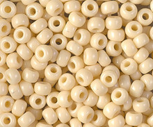 Japanese Miyuki Seed Beads, size 6/0, SKU 111031.MYK6-0492, opaque dark cream, (1 tube, apprx 24-28 grams, apprx 315 beads per tube)