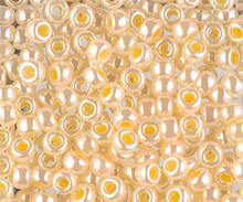 Japanese Miyuki Seed Beads, size 6/0, SKU 111031.MYK6-0516, light daffodil ceylon, (1 tube, apprx 24-28 grams, apprx 315 beads per tube)